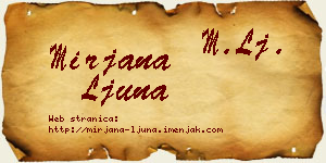 Mirjana Ljuna vizit kartica